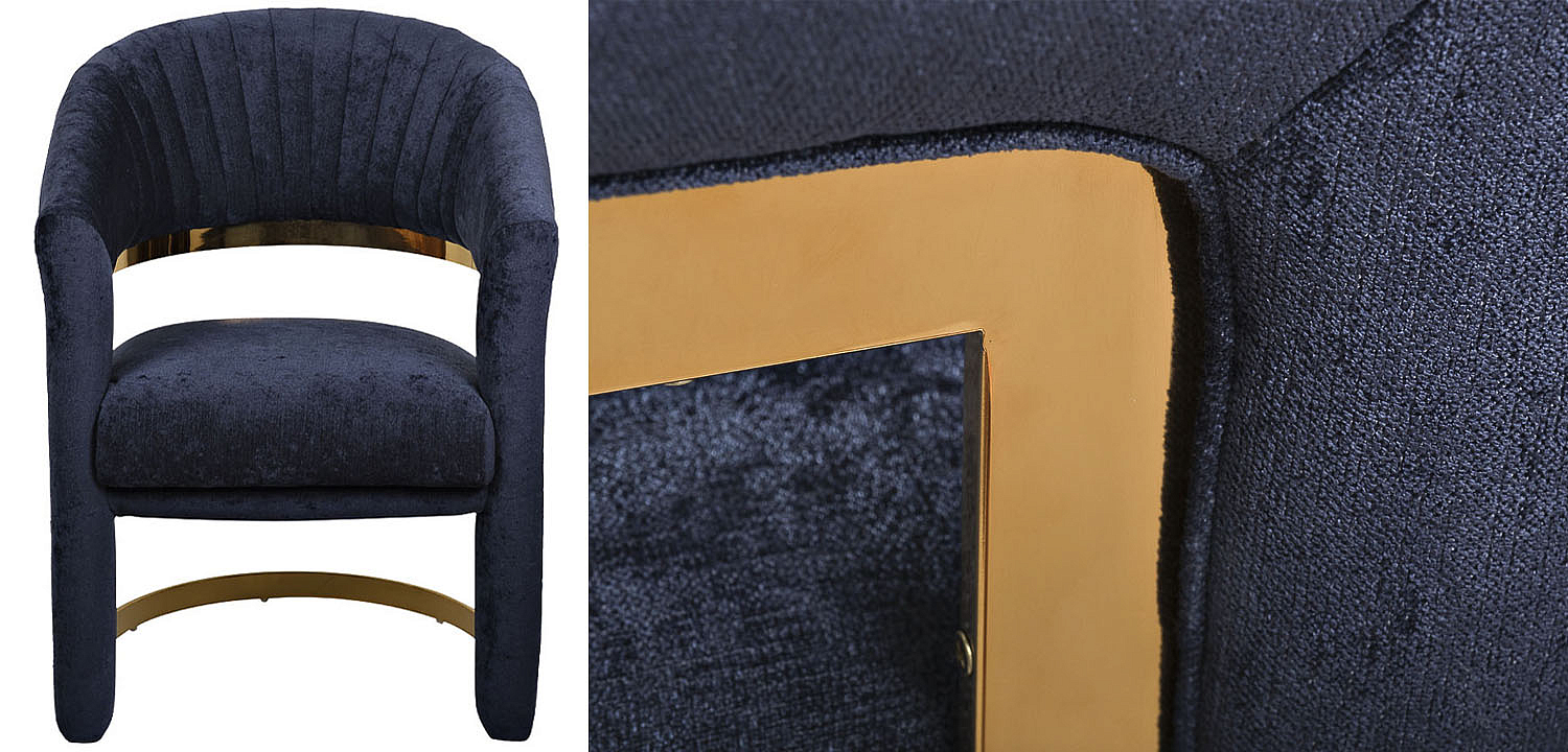 Полукресло Valbonne Chair blue velour Полукресло Valbonne Chair blue velour - Loft-Concept в Рязани