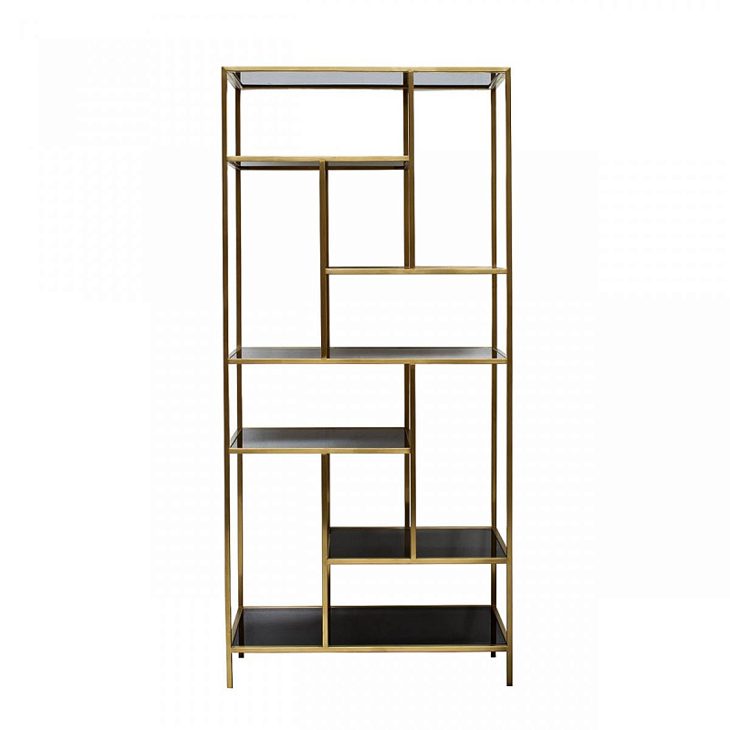 Стеллаж Black & Gold Puzzle Черный Золотой Стеллаж Black & Gold Puzzle Черный Золотой в Рязани | Loft Concept
