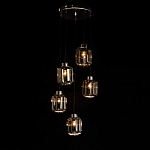 Люстра с 5-ю плафонами серого цвета Smoked Prism варинант исполнения - 3 | Loft Concept в Рязани