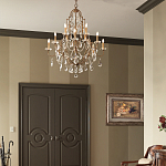 Люстра многоярусная с 12-ю лампами и стеклянными подвесками в классическом стиле Feiss варинант исполнения - 3 | Loft Concept в Рязани