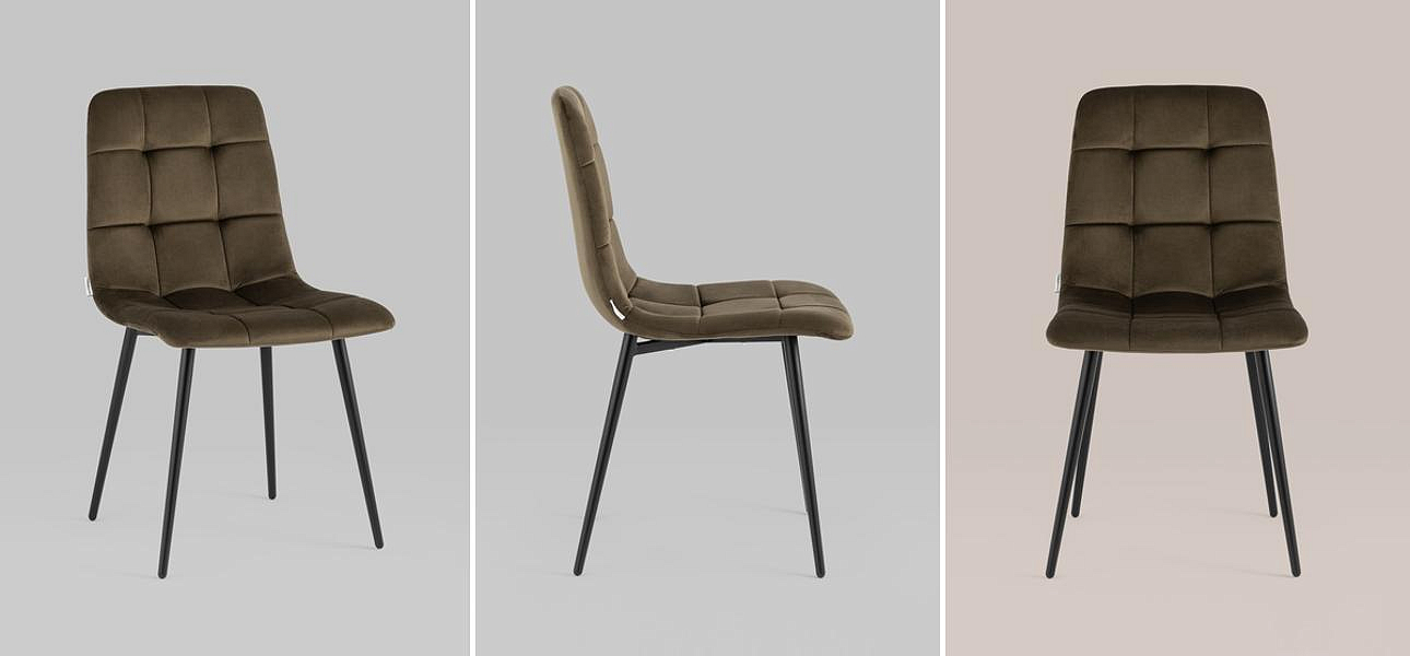 Стул NANCY Chair Коричневый Велюр Стул NANCY Chair Коричневый Велюр - Loft-Concept в Рязани
