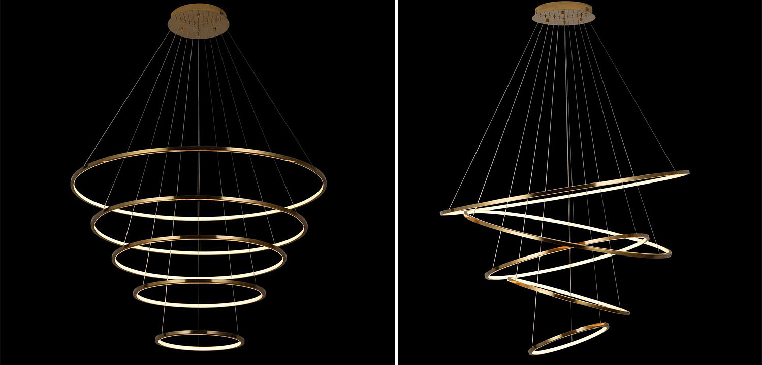 Люстра Ring Horizontal Quintet gold Люстра Ring Horizontal Quintet gold - Loft-Concept в Рязани