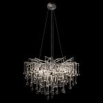 Люстра подвесная с прозрачными стеклянными подвесками в форме капель Диаметр 60 см Droplet Chandelier варинант исполнения - 11 | Loft Concept в Рязани