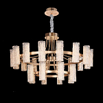 Люстра двухъярусная круглая с текстурными цилиндрическими плафонами Glimpse варинант исполнения - 9 | Loft Concept в Рязани