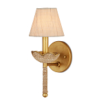 Бра из кованого железа с отделкой плетеной веревкой и сусальным золотом Parisian Style варинант исполнения - 1 | Loft Concept в Рязани