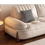 Диван кожаный с каркасом из массива дерева Furniture Medieval варинант исполнения - 3 | Loft Concept в Рязани