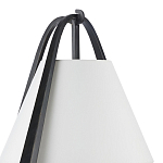 Торшер с черным каркасом и белым тканевым абажуром в форме конуса Stylish Solution варинант исполнения - 2 | Loft Concept в Рязани