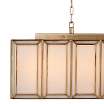 Люстра прямоугольная с каркасом золотого цвета Soft Glow Lamps варинант исполнения - 3 | Loft Concept в Рязани