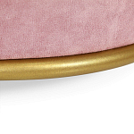 Банкетка круглая пыльно-розовый велюр на 4-х металлических ножках золотого цвета SANJAY варинант исполнения - 3 | Loft Concept в Рязани