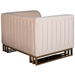 Кресло велюровое бежевое Cubic Silhouette варинант исполнения - 2 | Loft Concept в Рязани