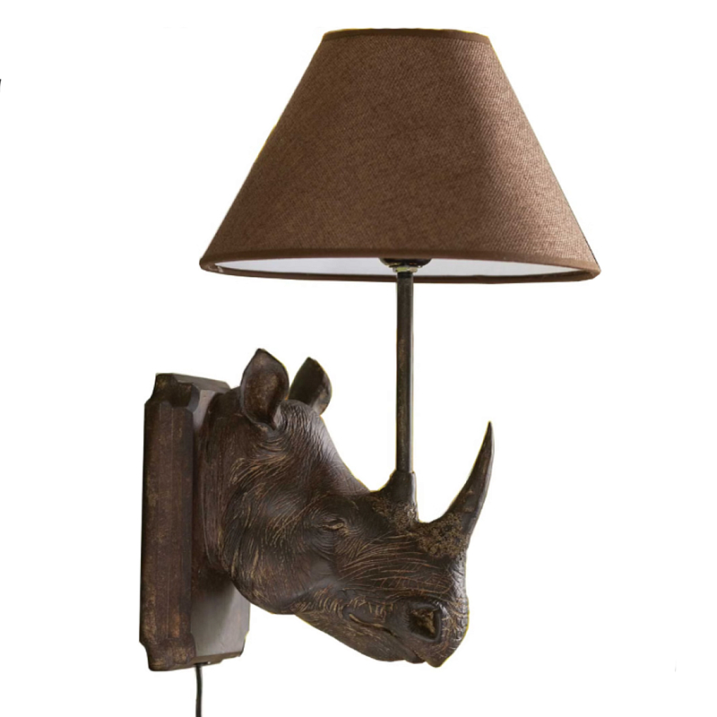 Бра Носорог Rhinoceros Коричневый в Рязани | Loft Concept 