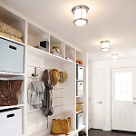 Потолочный светильник для ванных комнат со стеклянным плафоном и одной лампой Hinkley варинант исполнения - 4 | Loft Concept в Рязани