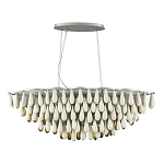 Люстра с подвесками в форме капель на серебристом каркасе Raindrop варинант исполнения - 3 | Loft Concept в Рязани