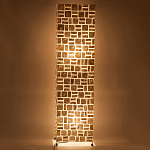 Торшер из перламутра на металлическом каркасе Indonesian Tower варинант исполнения - 4 | Loft Concept в Рязани