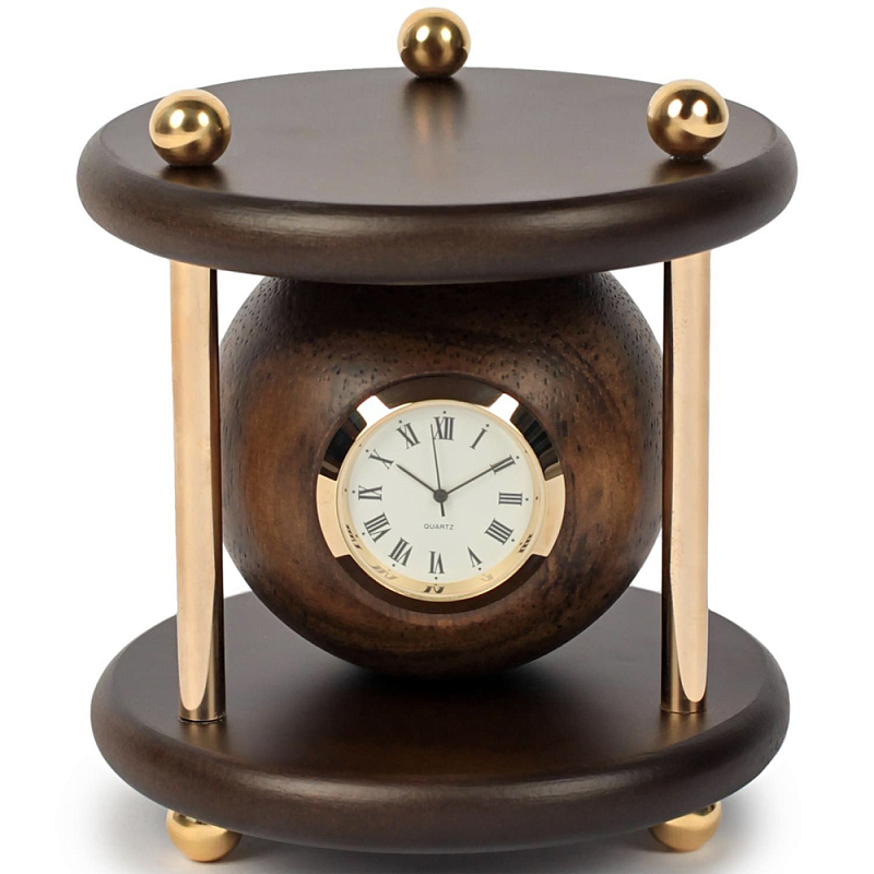 Часы настольные Time Forward Коричневый Золотой Часы настольные Time Forward Коричневый Золотой в Рязани | Loft Concept
