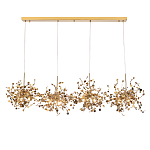 Люстра подвесная из четырех частей с металлическими круглыми элементами Terzani Argent варинант исполнения - 1 | Loft Concept в Рязани