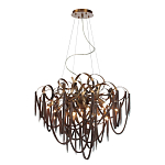 Люстра подвесная с объемной композицией из скрученных лент и металлических цепочек Atlantis Chain варинант исполнения - 2 | Loft Concept в Рязани