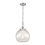 Подвесной светильник с прозрачным стеклянным плафоном в форме шара в современном стиле на цепи Feiss варинант исполнения - 2 | Loft Concept в Рязани