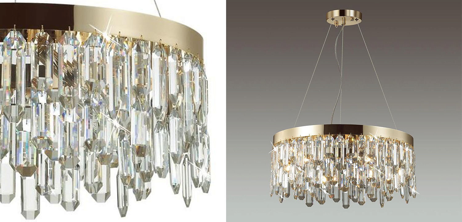 Люстра Crystal Polyhedrons Round Gold Люстра Crystal Polyhedrons Round Gold - Loft-Concept в Рязани