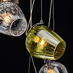 Люстра каскадная с 5-ю разноцветными стеклянными плафонами Kaleido варинант исполнения - 10 | Loft Concept в Рязани