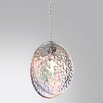 Подвесной светильник с круглым плафоном из рельефного стекла Disc Light варинант исполнения - 3 | Loft Concept в Рязани