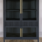 Витрина Primo со стеклянными фасадами и 2 ящиками Черный дуб варинант исполнения - 2 | Loft Concept в Рязани