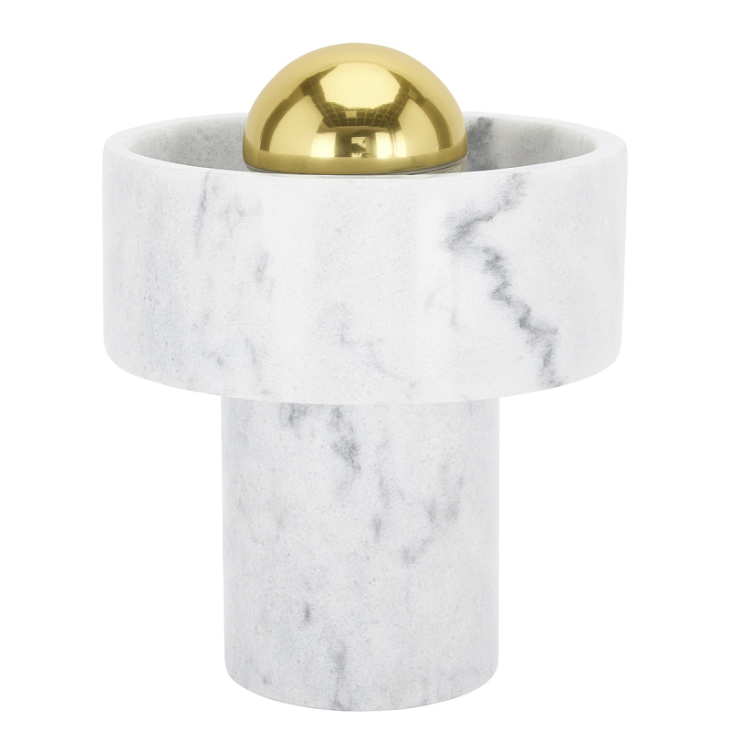 Настольная лампа Stone Table lamp Белый Золотой Настольная лампа Stone Table lamp Белый Золотой в Рязани | Loft Concept