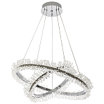 Люстра два кольца с хрустальным декором Rowan Crystal Ring Horizontal Chrome Chandelier варинант исполнения - 2 | Loft Concept в Рязани
