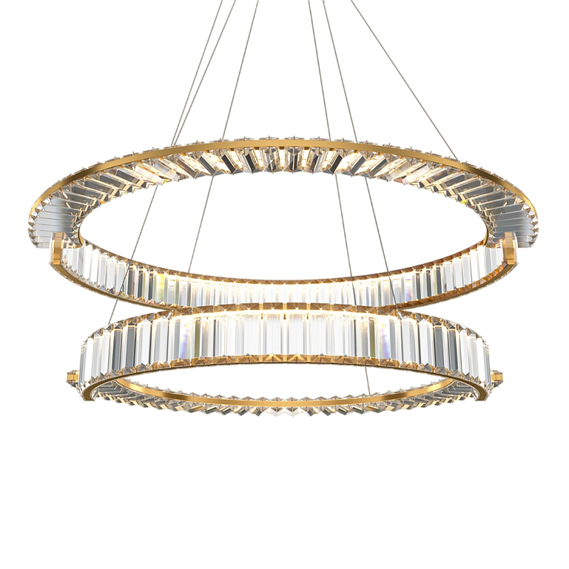 Люстра подвесная Krone 3000К 90Вт Латунь Прозрачный в Рязани | Loft Concept 