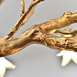 Люстра в виде золотой ветки с цветами Glass Flower Pendant Light варинант исполнения - 8 | Loft Concept в Рязани