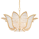 Люстра в форме тюльпана с лепестками из прозрачных стеклянных бусин Hanging Flowers варинант исполнения - 3 | Loft Concept в Рязани