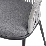 Стул барный с декоративным плетением на спинке и подлокотниках Chair Weave варинант исполнения - 7 | Loft Concept в Рязани