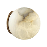 Настенно-потолочный светильник с плафоном в форме шара из алебастра Cryptocrystalline Stone варинант исполнения - 7 | Loft Concept в Рязани