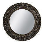 Зеркало круглое с текстурированным дизайном рамы Helios варинант исполнения - 1 | Loft Concept в Рязани