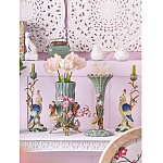 Подсвечник в образе попугая из фарфора с бронзовыми элементами Eden Garden варинант исполнения - 4 | Loft Concept в Рязани