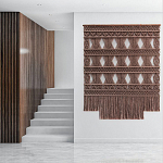 Панно Макраме коричневый цвет  варинант исполнения - 1 | Loft Concept в Рязани