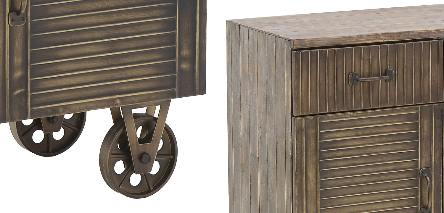 Комод в стиле Лофт на колёсах Mojens Loft Chest of Drawers Комод в стиле Лофт на колёсах Mojens Loft Chest of Drawers - Loft-Concept в Рязани