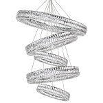 Вертикальная Композиция из круглых Хрустальных светильников Elizabeth Хром варинант исполнения - 1 | Loft Concept в Рязани