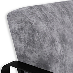 Кресло серый велюр с жесткими подлокотниками на полозьях Ashton варинант исполнения - 5 | Loft Concept в Рязани