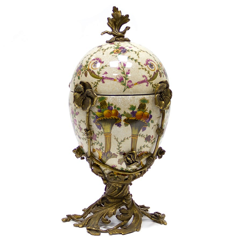 Шкатулка Egg Box on Stand Бежевый Бронза Шкатулка Egg Box on Stand Бежевый Бронза в Рязани | Loft Concept