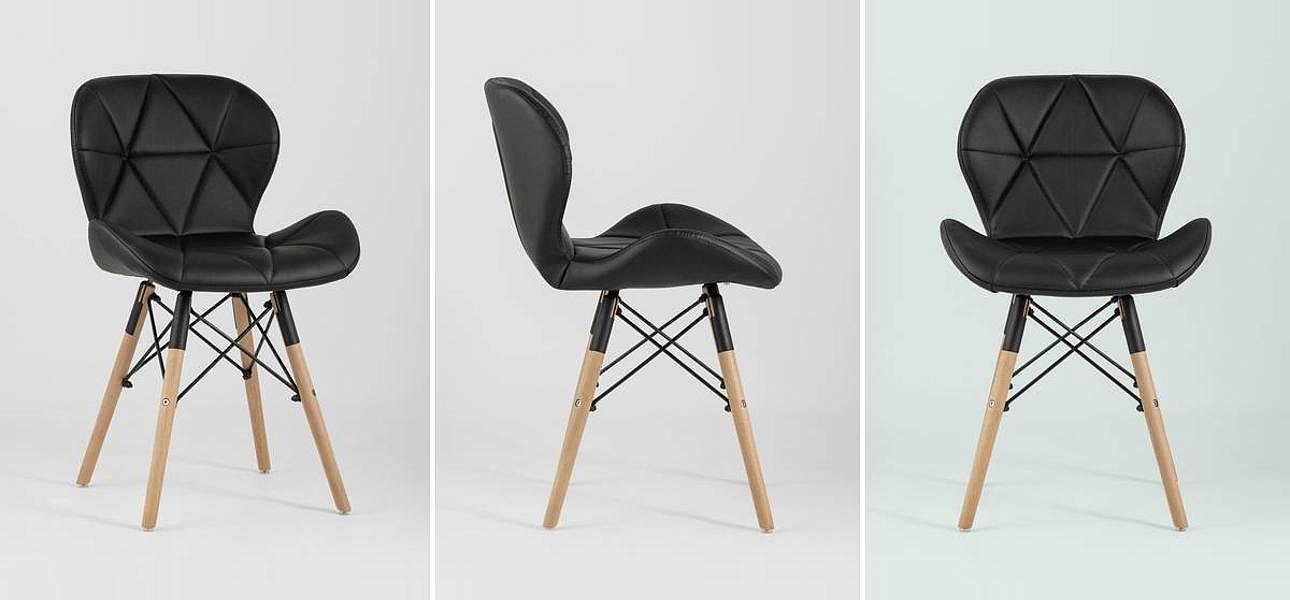 Стул Jeroen Chair Черная Экокожа Стул Jeroen Chair Черная Экокожа - Loft-Concept в Рязани