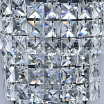 Бра настенное цвета хром с прозрачными квадратными хрустальными подвесками Crystal Regena варинант исполнения - 5 | Loft Concept в Рязани