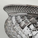 Потолочный светильник с чашеобразным плафоном из толстого волнообразного стекла и широким узорчатым основанием Hinkley варинант исполнения - 6 | Loft Concept в Рязани