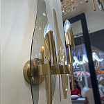 Бра с двумя плафонами дымчатого и янтарного цвета Vertical Glass варинант исполнения - 2 | Loft Concept в Рязани