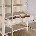 Витрина Primo со стеклянными фасадами и 2 ящиками Светлый дуб варинант исполнения - 4 | Loft Concept в Рязани