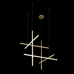 Люстра с 6-ю  пересекающимися цилиндрическими плафонами на тонких тросах Trumpet tube варинант исполнения - 3 | Loft Concept в Рязани