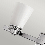 Бра для ванных комнат с белыми стеклянными конусными плафонами Hinkley варинант исполнения - 3 | Loft Concept в Рязани