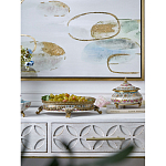 Чаша с цветочным орнаментом на бронзовых ножках Eden Garden варинант исполнения - 2 | Loft Concept в Рязани