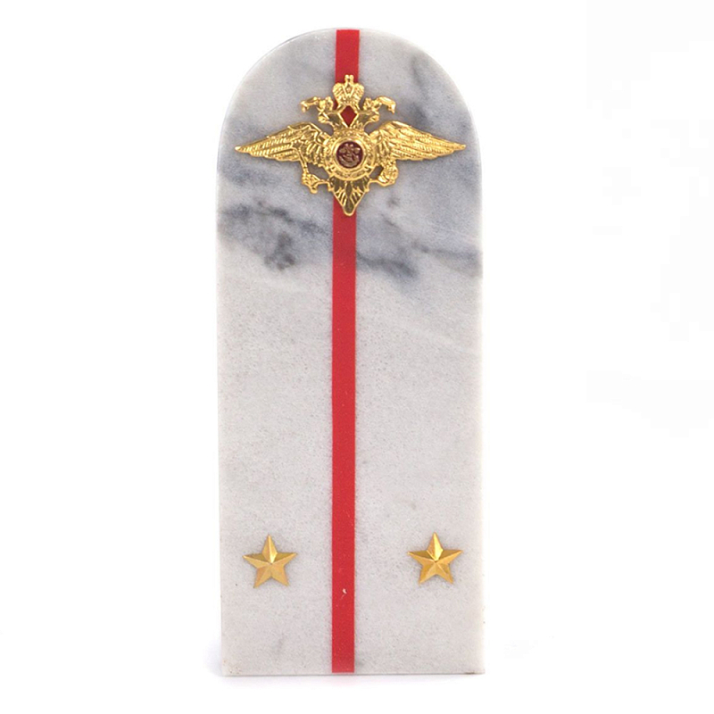 Сувенир Погон МВД из натурального камня мрамор Souvenir Epaulets Белый Мрамор Bianco Красный Золотой Сувенир Погон МВД из натурального камня мрамор Souvenir Epaulets Белый Мрамор Bianco Красный Золотой в Рязани | Loft Concept