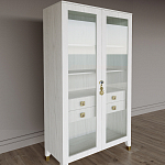 Дизайнерский шкаф витрина Elsa Dreams White с 4-мя ящиками варинант исполнения - 3 | Loft Concept в Рязани